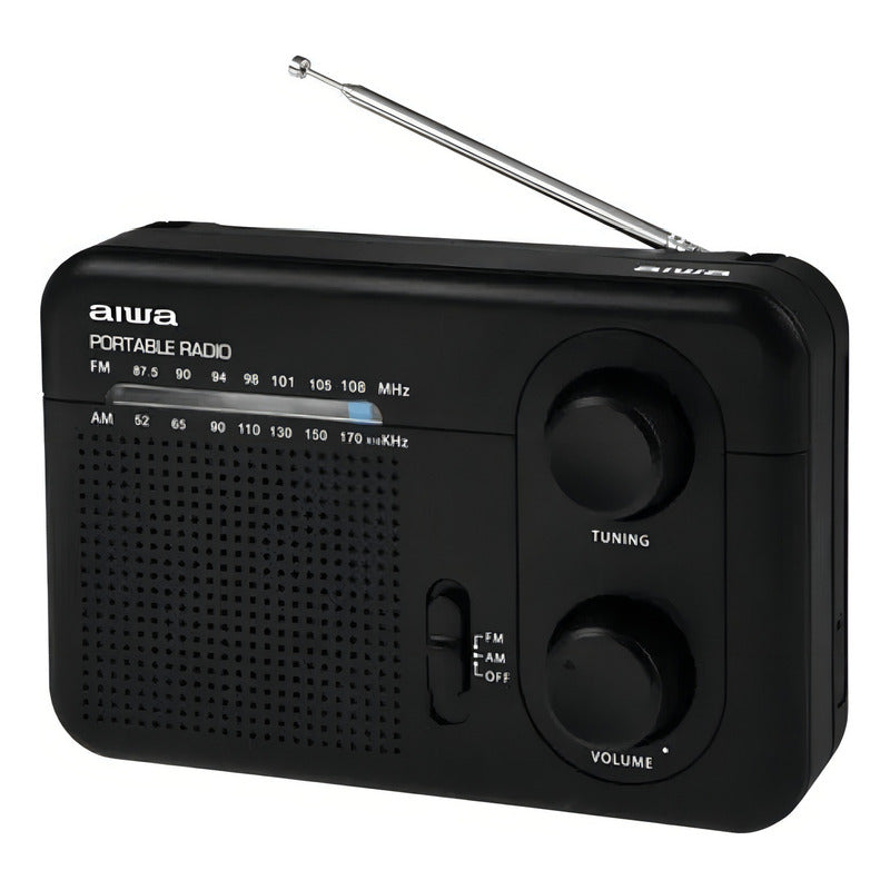 Radio Fm Aiwa Awfml4 Analógico 220v Portátil Am/fm Con Asa