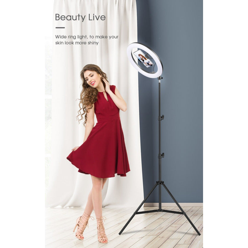 Aro De Luz Led De 26cm + Trípode De 2.1 Mts Oferta Tiktok