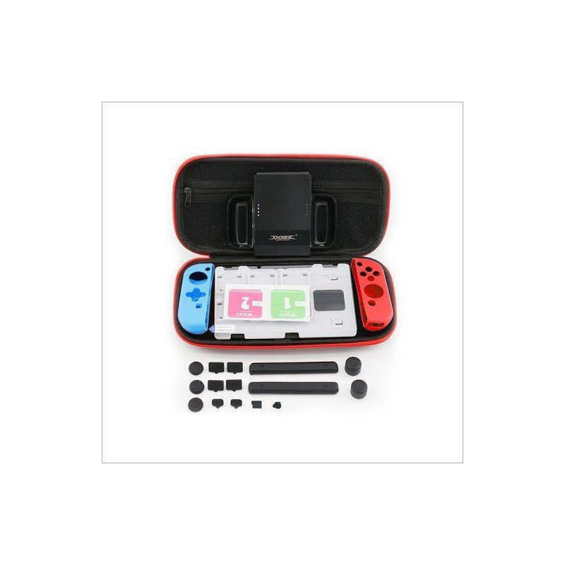 Kit Protector Nintendo Switch Bolso Lámina Grip Case Joy Con
