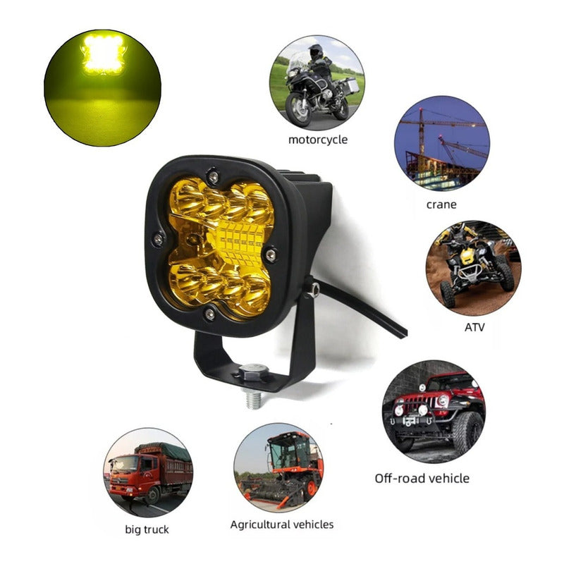 Neblinero Led Destellante 12v-24v Foco Auxiliar Estrobo /ryc