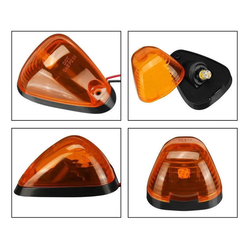 X5 Luz Led De Techo Auto Camioneta Led T10 Removible 12v Ambar 25422 Ámbar