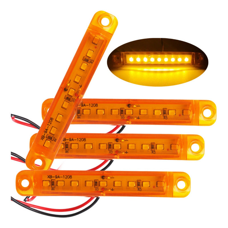 X12 Luz Led De Trocha Lateral Posición Bivoltaje 12-24v 9led