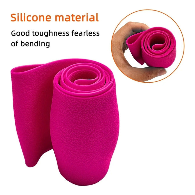 Kit Silicón Cubre Volante Pomo Y Freno De Mano Lavable Rosa