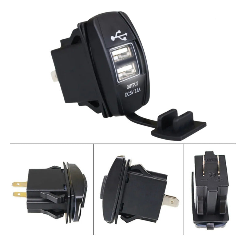 Adaptador Doble Usb Enchufe Encendedor Mod2 Auto 12-24v 3.1a