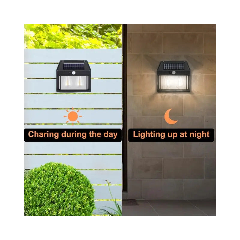 Lámpara Solar Luz Blanca Aplique D Pared 2 Ampolleta Vintage