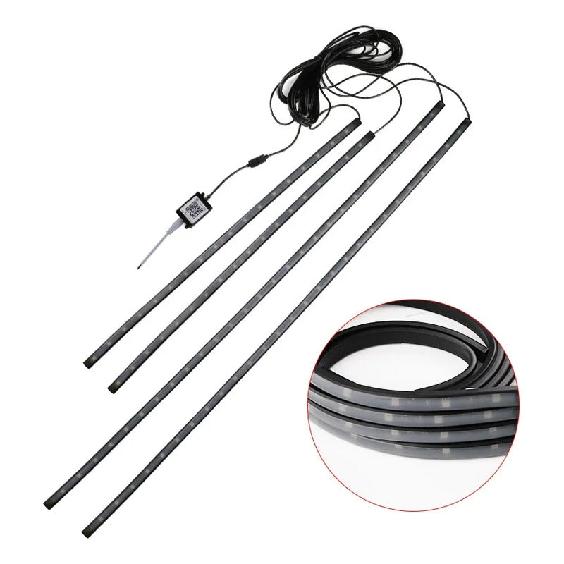 Kit De Luces De Chasis Exterior Rgb Tuning Luz Piso + Contro