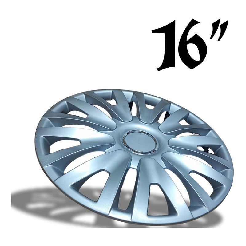 Set X4 Tapa Rueda Aro 16 Cromada Designer Tapa 16 Auto /r&c
