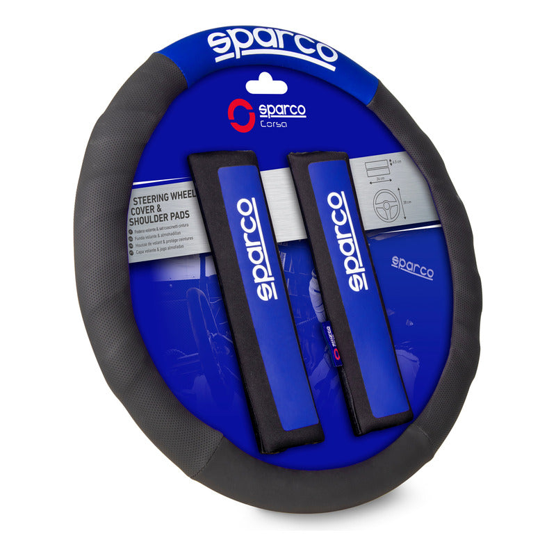 Cubre Volante + Cubre Cinturon Auto Sparco 1111 Universal