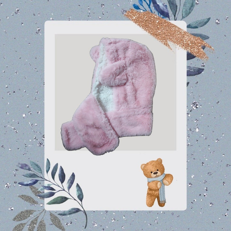 Gorro Con Bufanda Para Bebé Niño/a Diseño Invierno Calientit