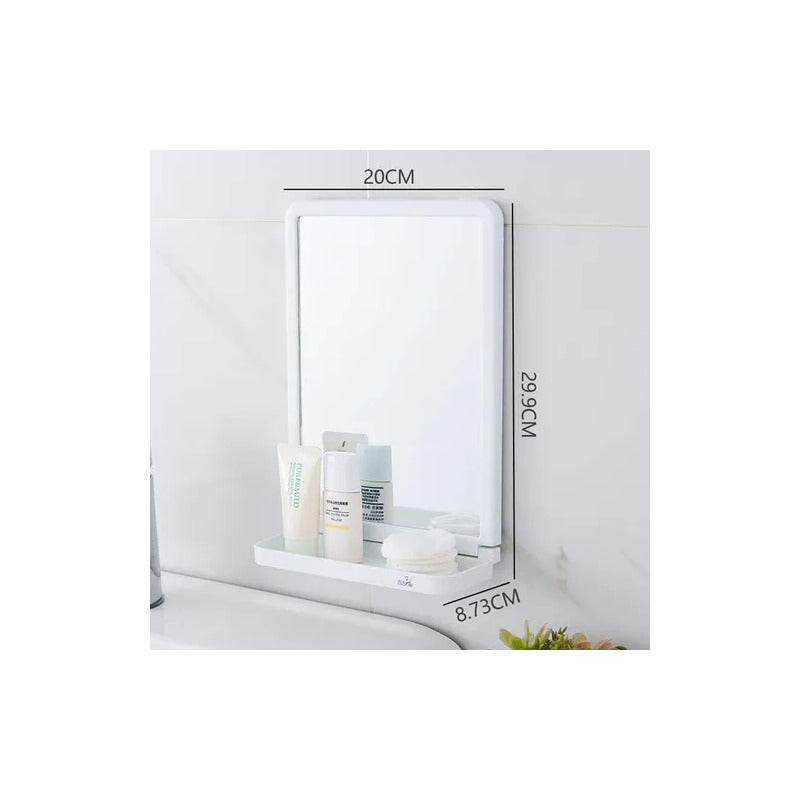 Estante De Baño Con Espejo De Pared Con Ventosa Bathlux 3kg