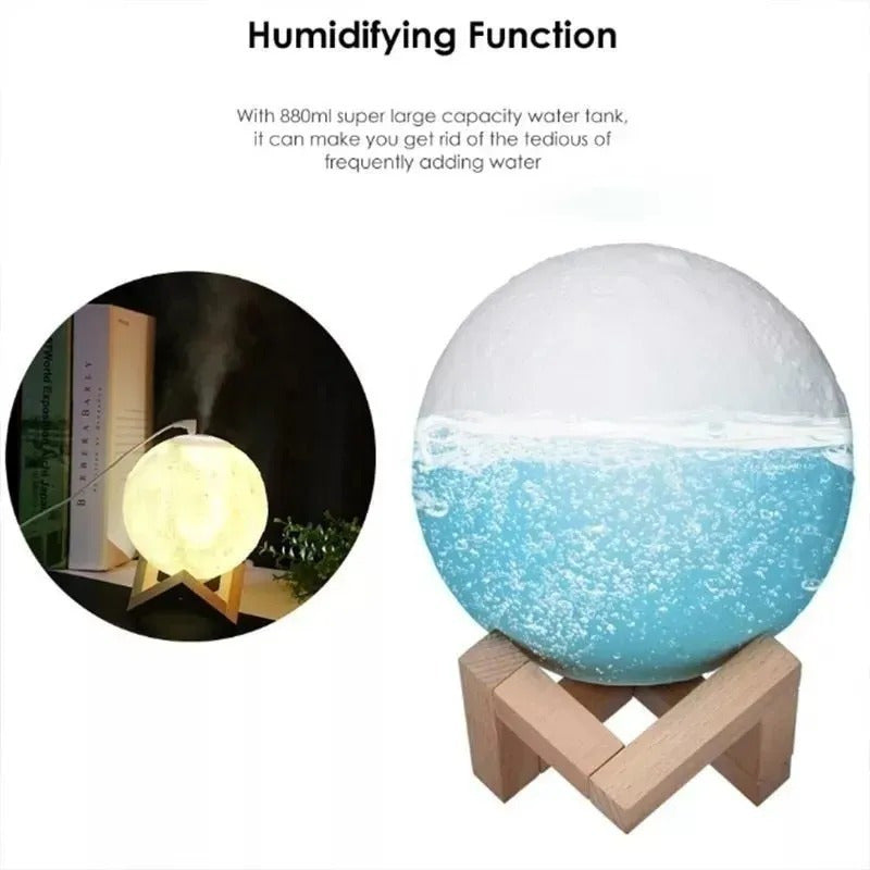 Lampara Humificador Luna 3d Difusor Aroma Usb /r&c