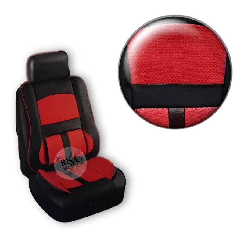 Set Fundas Cubreasiento 100% Eco Cuero Con Bolsillo Respaldo