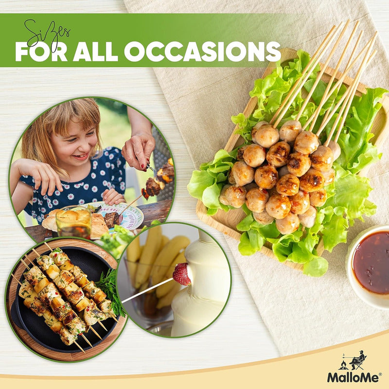 Pack 30 Palos De Anticuchos 35cm 5mm Brochetas Papa Tornado