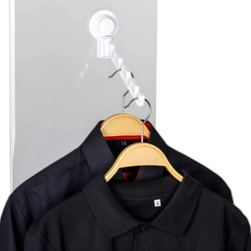 Colgante Con Ventosa Organizador D Ganchos Colgadores D Ropa Color Blanco 30120