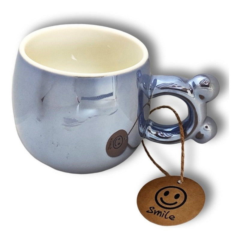 Taza Efecto Espejo Con Mango Orejitas De Oso Mug Tazón/ryc