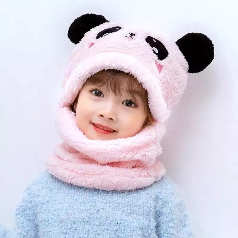 Gorro Con Cuello Para Bebé Niño/a Diseño Invierno Calientito