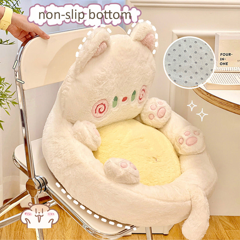 Cojín Para Asiento Sillón Kawaii Peluche 2 En 1 Cute De Gato