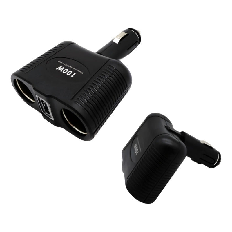 Encendedor Doble Adaptador +usb 100w 12-24v Splitter Encende