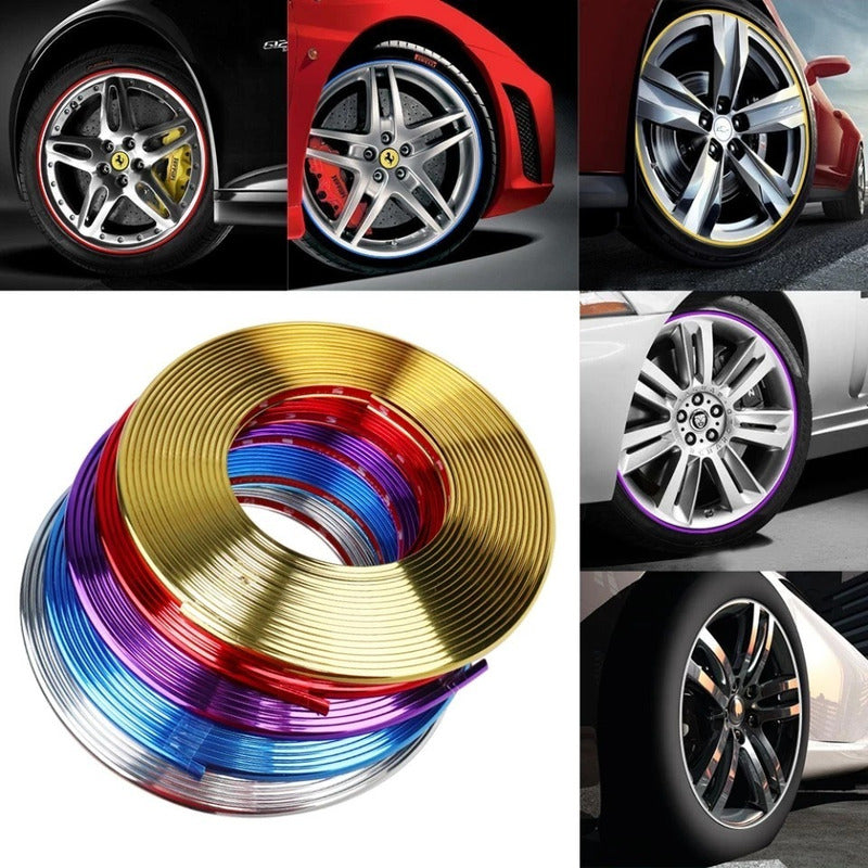 Moldura Para Llantas Decorativa Y Protectora Auto Tuning Ryc