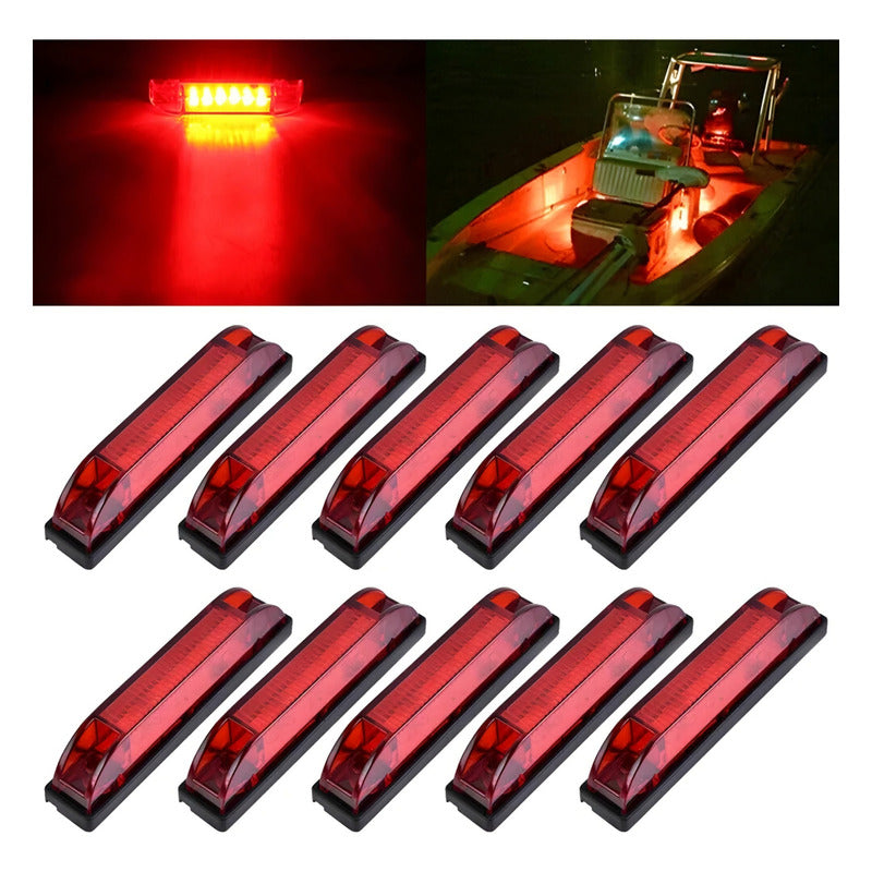X10 Luz De Trocha Slim 6led Luz Lateral 12v Advertencia /r&c