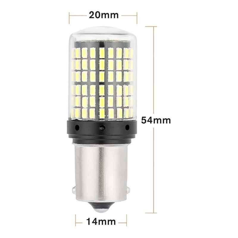 Ampolleta 144 Led Luz Freno Auto 2c Y 1 C 12v Alto Brillo.