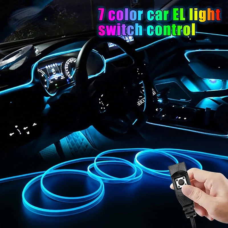 Hilo Neon Decorativo Usb Luz Rgb 2mt Interruptor Auto Tuning