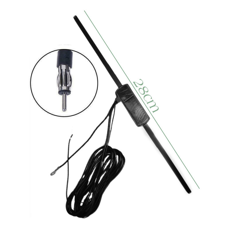 Antena Electrónica Interior Radio Am/fm Parabrisa Auto 28cm