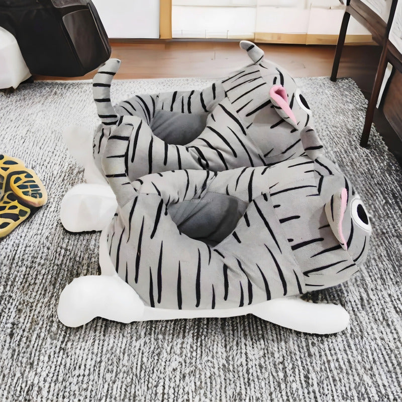 Pantuflas Cute Gato Chi Cerradas Calientita Acolchada Kawaii
