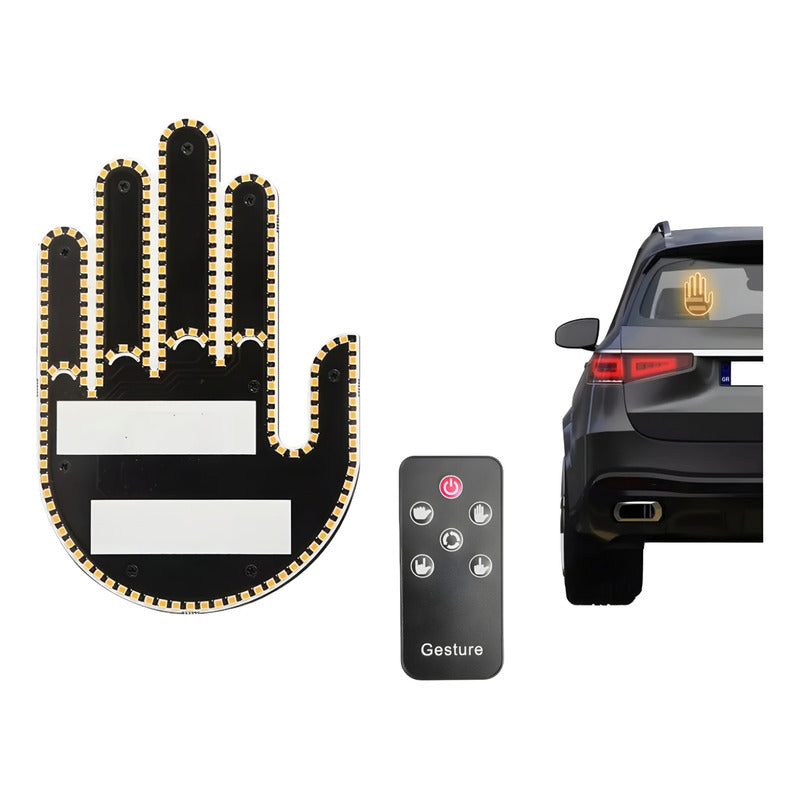 Mano Led Señal Parabrisa Auto, Luz Led De Gestos Con Control