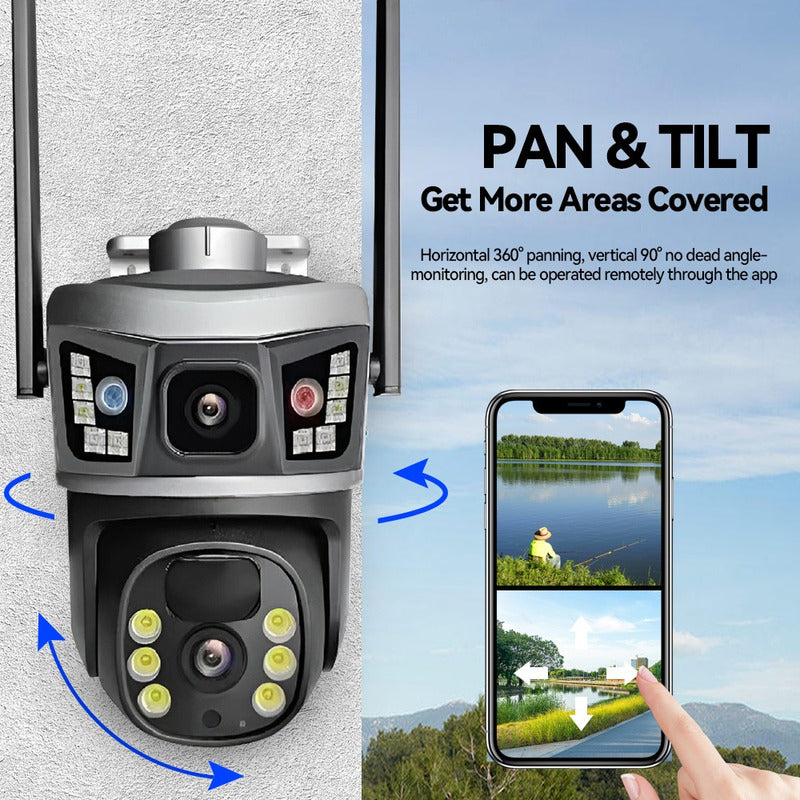 Cámara De Seguridad Inteligente Carga Solar Cn Wifi App 12mp