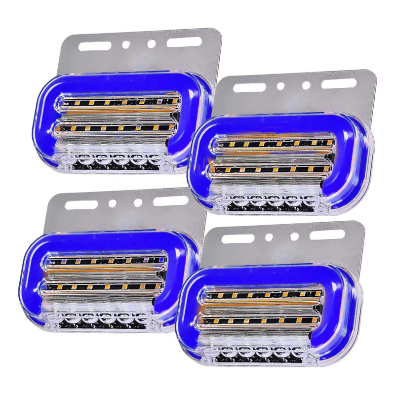 X4 Luz Led De Trocha Bicolor Luz Lateral Secuencial 24v Big