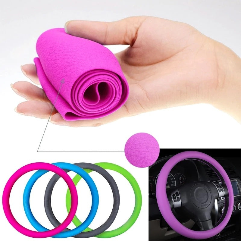 Cubre Volante De Silicona Lavable Funda Elástica Antidesliza