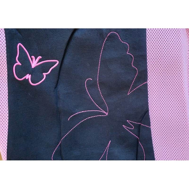Set Funda Cubre Asiento Auto Negro Rosa Malla Transpirable
