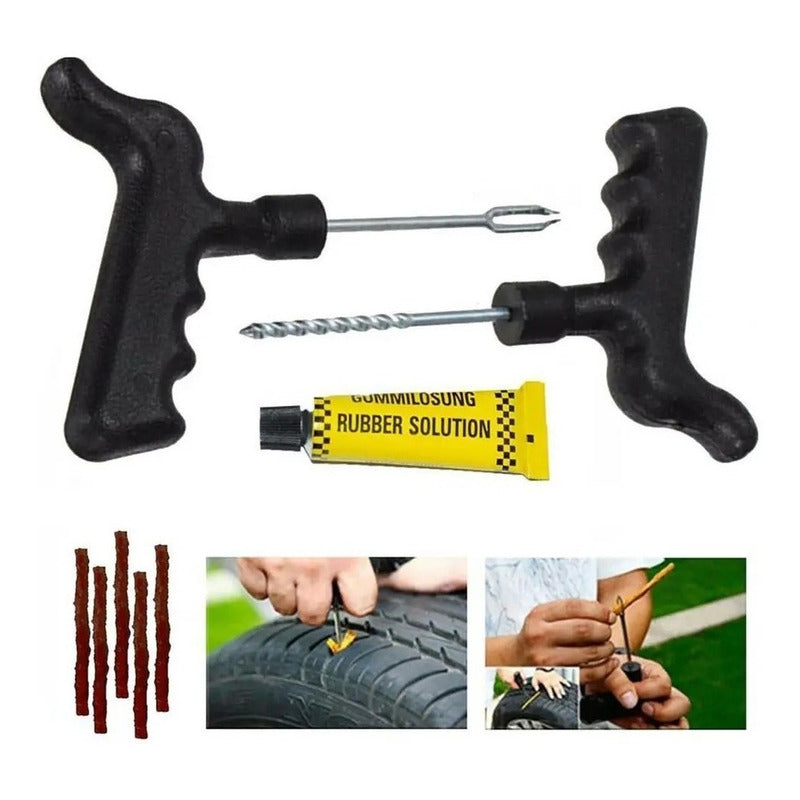Kit Repara Neumáticos Pinchazos Emergencia Auto Moto Tkr005