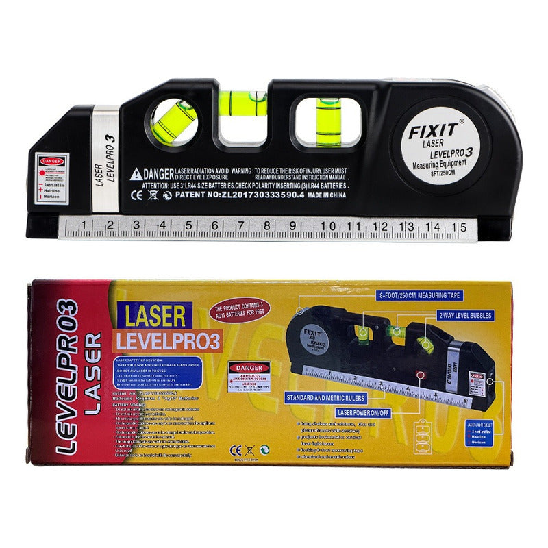 Nivel Laser 3 En 1 Multiusos Con Cinta Métrica 3posiciones