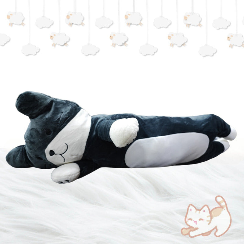 Cojín Gatito Peluche Felpa Gato Kawaii Abrazable 70cm Almoha