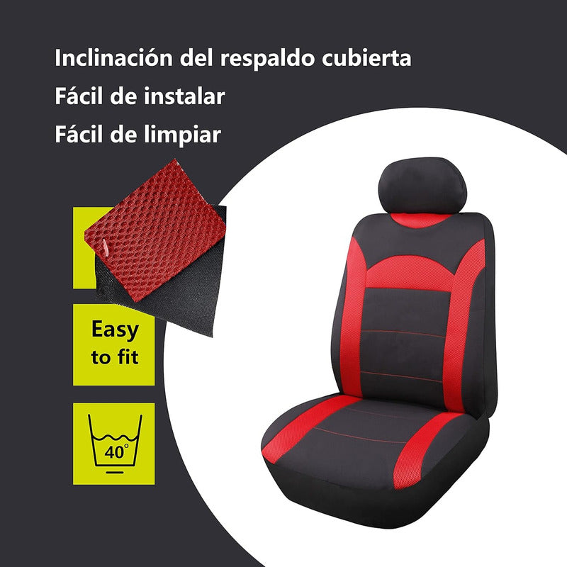 Funda Cubre Asiento Delantero Individual 2pcs Funda Malla X1