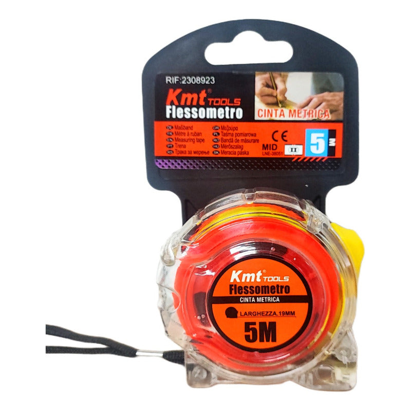 Huincha Medir Transparente 5metros 19mm Cinta Métrica Metro