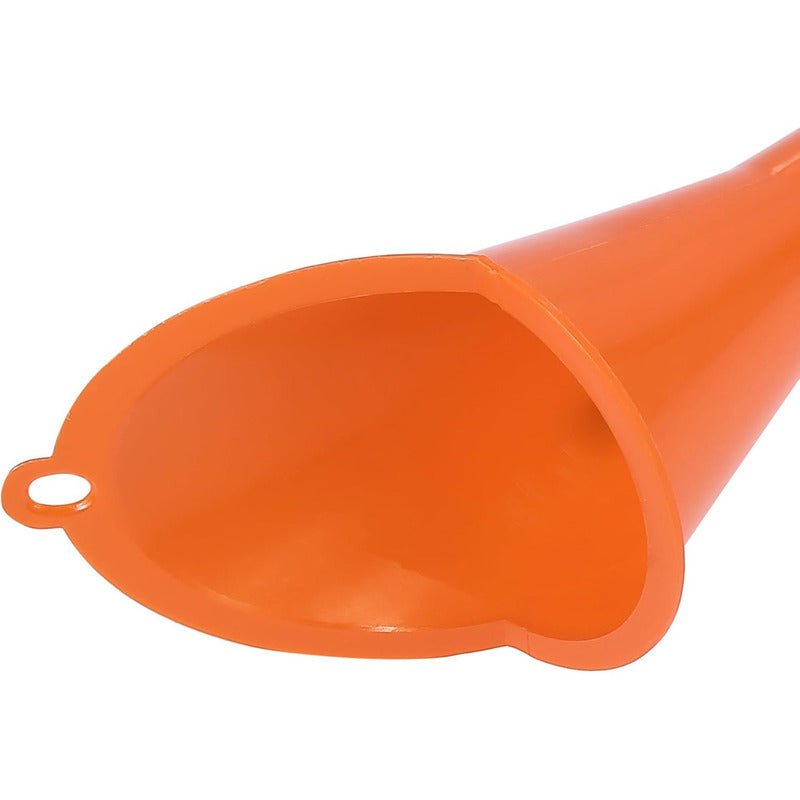 Embudo Cuello Largo Cambio De Aceite Multiuso Combustible 28 Color Naranja 2008747