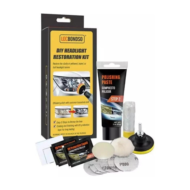 Kit Repara Foco Optico Completo Para Pulir Limpiar /r&c