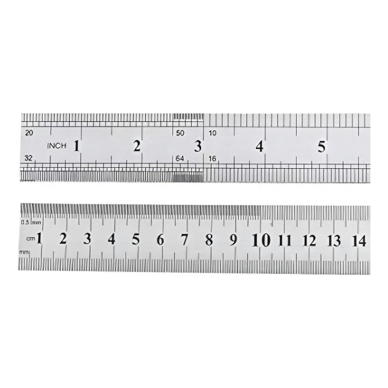 Regla Metálica Doble Cara 100cm 40 Pulgadas Acero Inoxidable