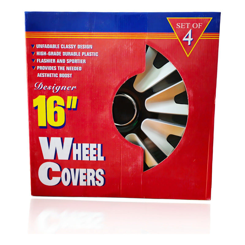 Set X4 Tapa Rueda Aro 16 Cromada Designer Tapa 16 Auto /r&c