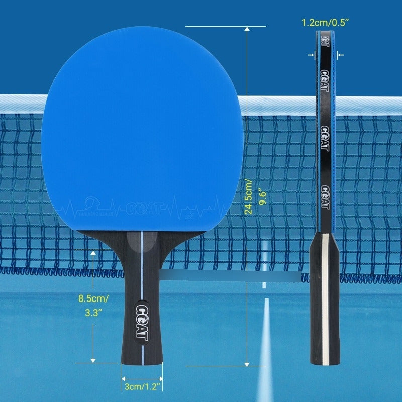 Pack X2 Paletas De Ping Pong + 2 Pelotas + Estuche Goat