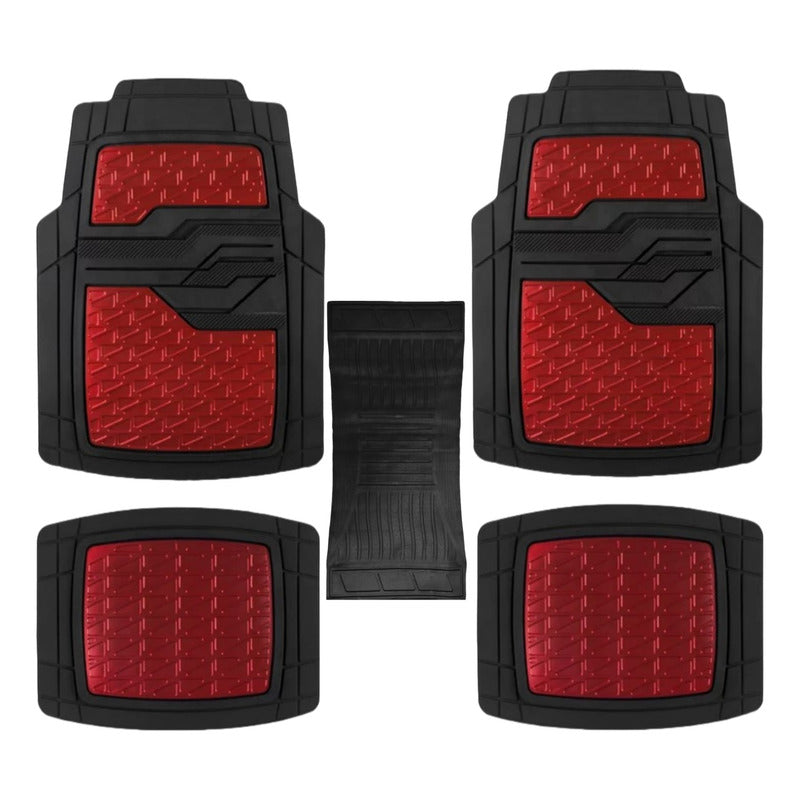 Alfombra Piso De Goma-metalizado Auto Universal 5pcs Tuninng