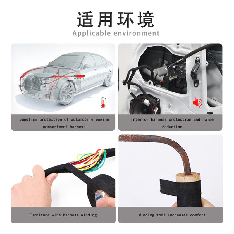 Pack X5 Cinta De Tela Aislante Cableado Automotriz