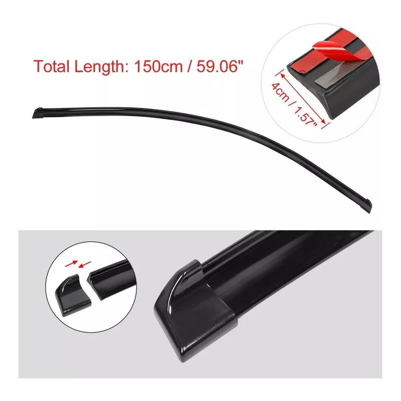 Aleron Lip Spoiler Maleta Brillante 1.50mt Universal Auto