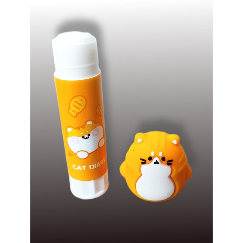 Pegamento En Barra Gato Kawaii Stick Fix Adhesivo Barra Cat