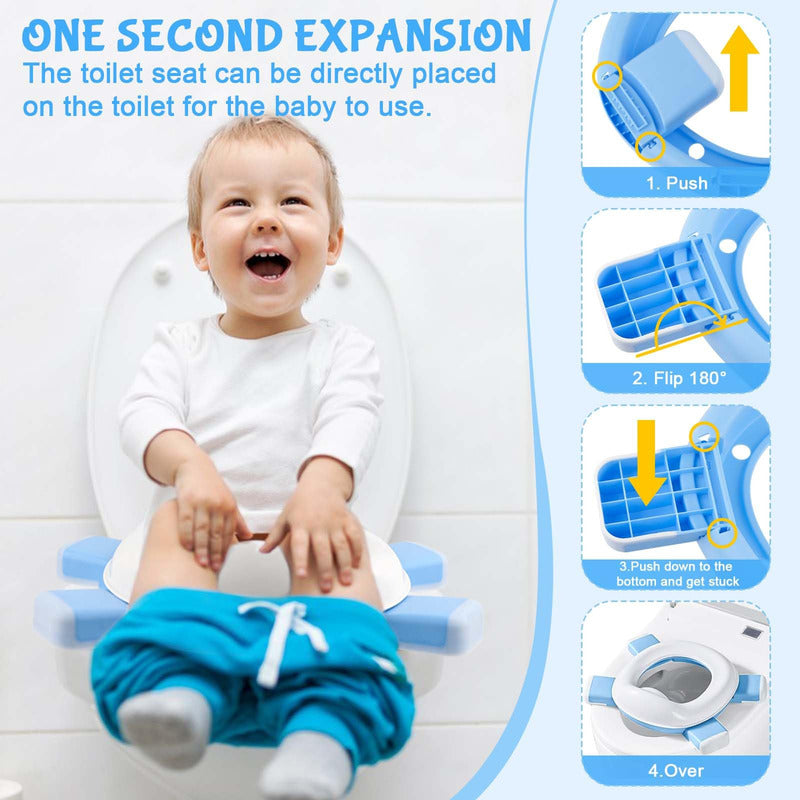 Pelela Plegable Baño 3en1 Inodoro Portatil Niñ@ Viaje Adapta