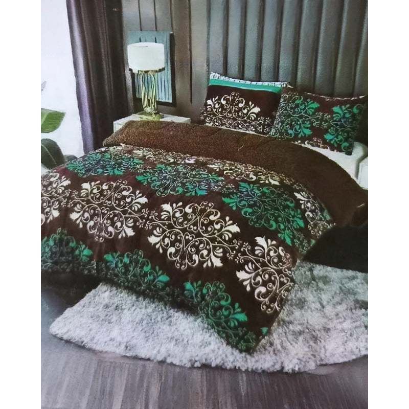 Plumón Cobertor Cubrecama Plush Chiporro Funda 2p Diseños
