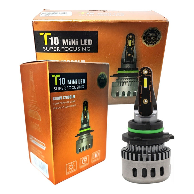 X2 Ampolleta Mini Turbo Led T10 Potente 12000lm 9006/hb4